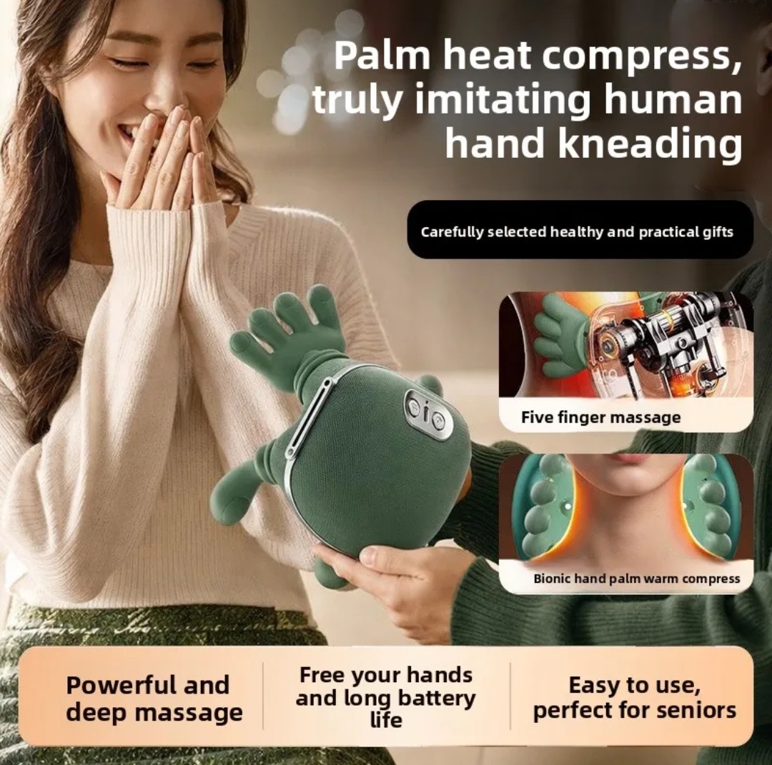 Close-up of massager kneading nodes