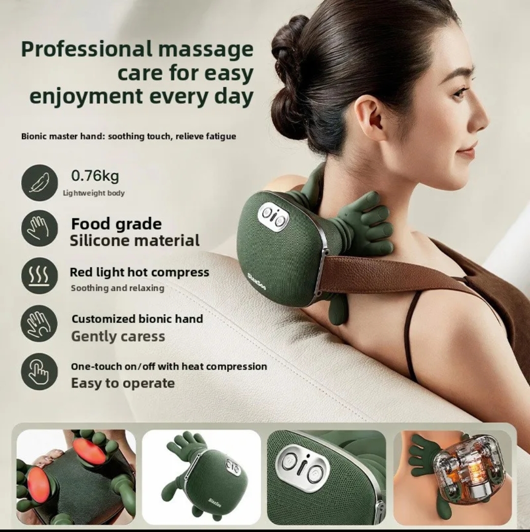 Rechargeable neck and shoulder massager